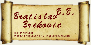Bratislav Breković vizit kartica